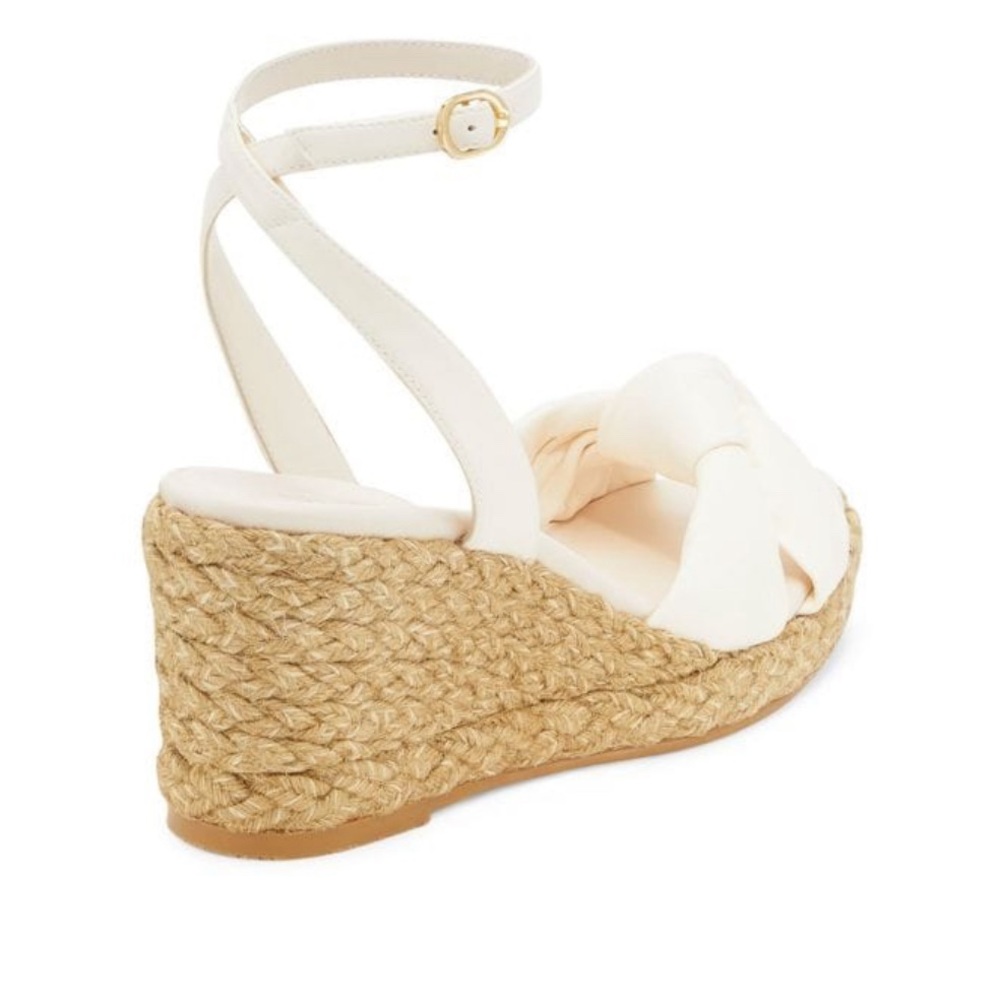 Stylish Cream Wedge Sandals - Picture 3 of 9